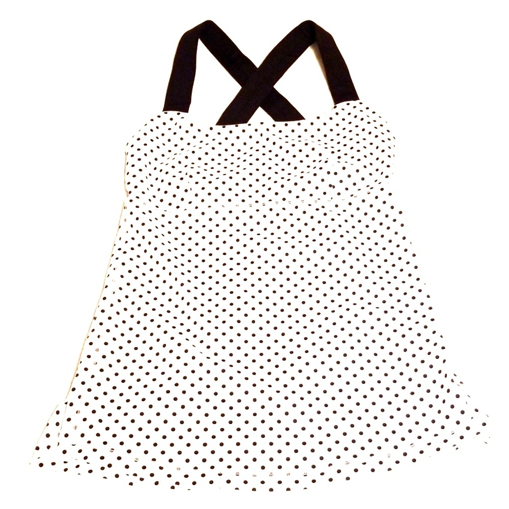 Lululemon Cross Strap Polka Dot Tank Size 4